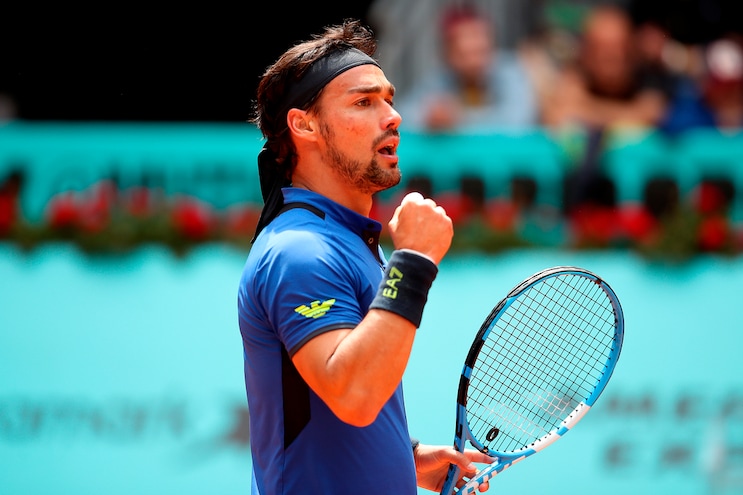 Tennis, esordio vincente per Fognini a Madrid