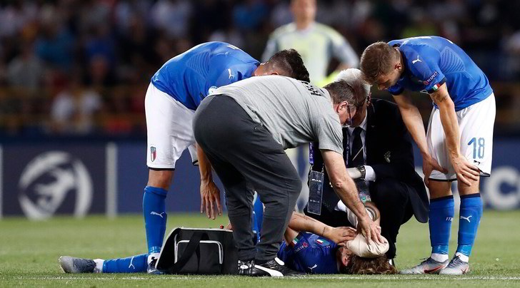 Zaniolo ko: paura durante Italia-Spagna