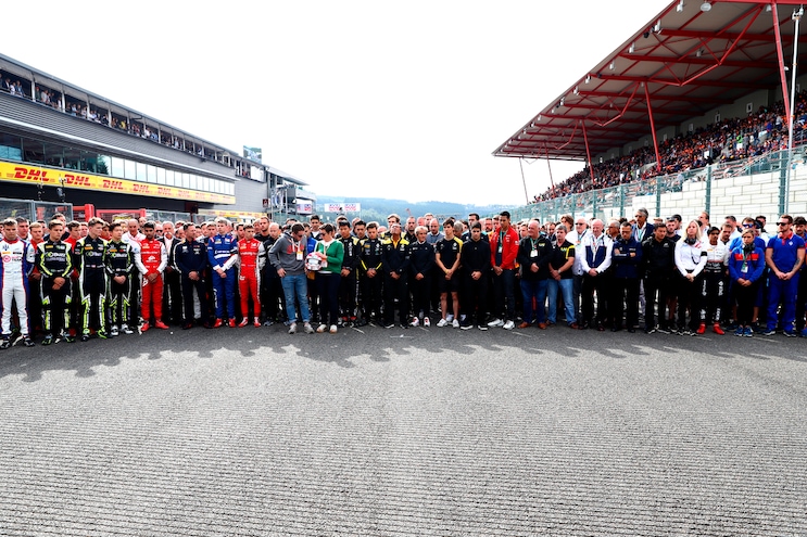 Morte Hubert, Spa: gara F2 annullata