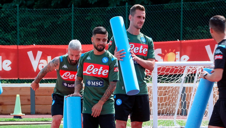 Napoli, differenziato per Milik e Insigne
