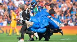 Sassuolo-Inter, un paracadutista "invade" il Mapei Stadium