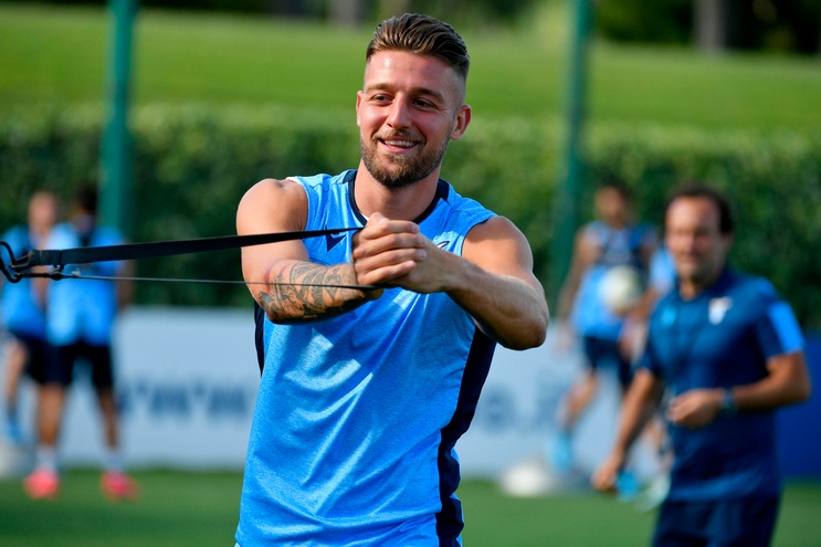 Lazio, Milinkovic in gruppo: Inzaghi sorride