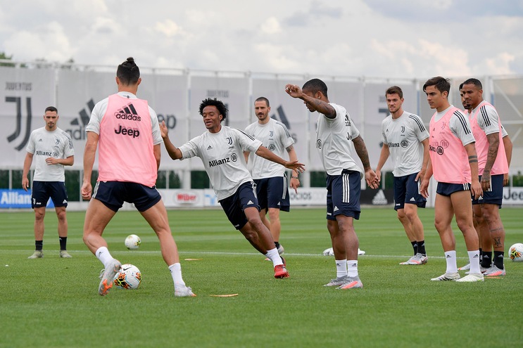 Juventus, allenamento pomeridiano prima del Bologna