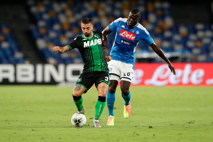 Napoli-Sassuolo 2-0, il tabellino