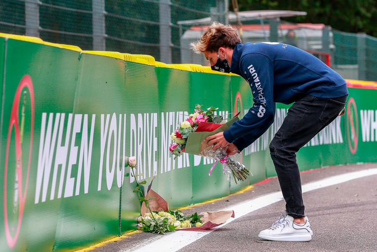 Gp Belgio, Gasly omaggia Hubert: "Ci manchi"
