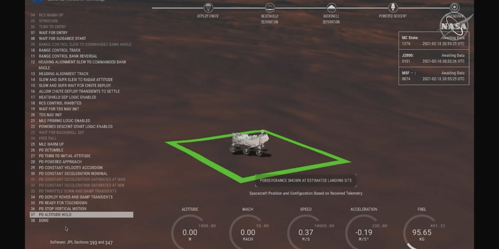 Nasa, il rover Perseverance è arrivato su Marte