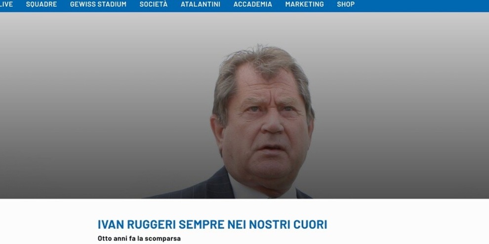 L'Atalanta ricorda Ivan Ruggeri: 