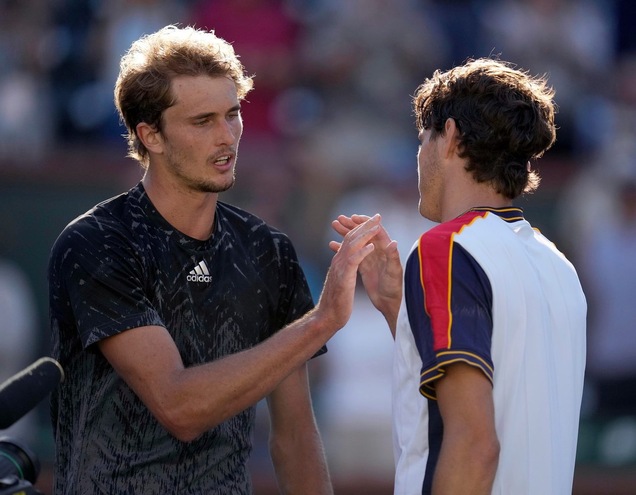 Indian Wells, dopo Tsitsipas saluta anche Zverev: semifinale Basilashvili-Fritz