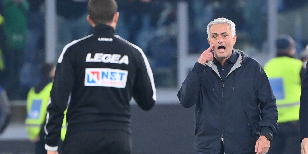 mourinho maresca roma milan Mourinho non proprio contento della direzione di gara
