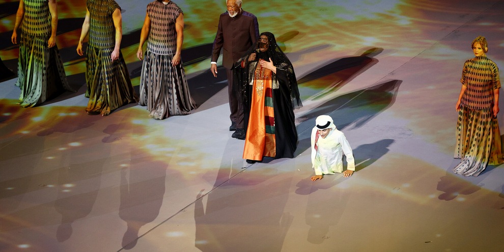 Mondiali in Qatar, cerimonia sfarzosa ma al maschile