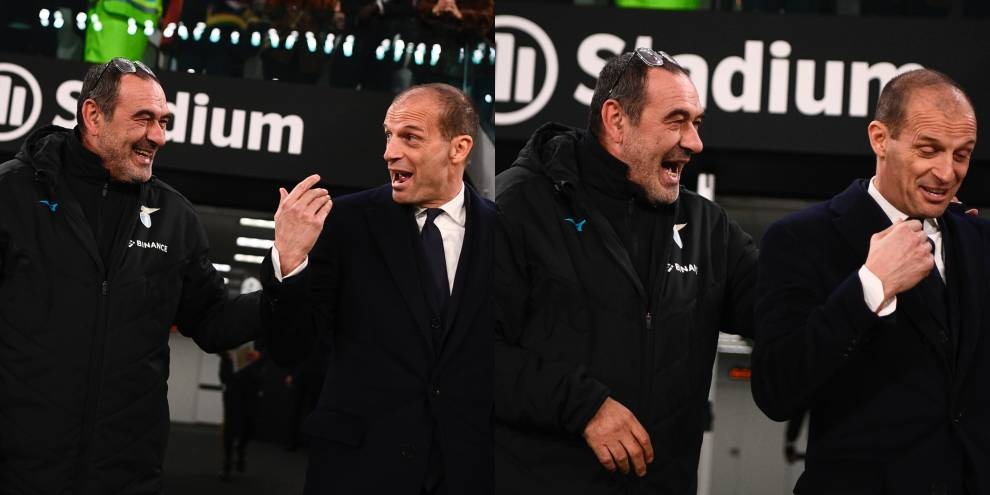 Allegri E Sarri Saluti E Sorrisi Prima Di Juve Lazio