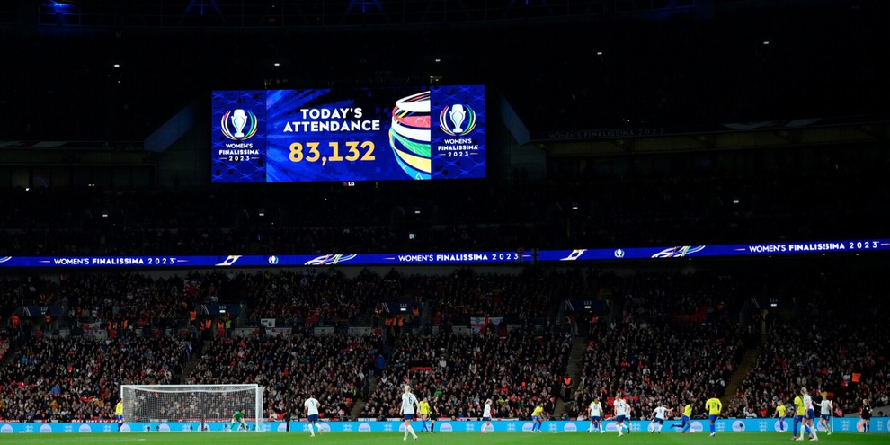 Wembley: 83.132 spettatori per Inghilterra-Brasile donne
