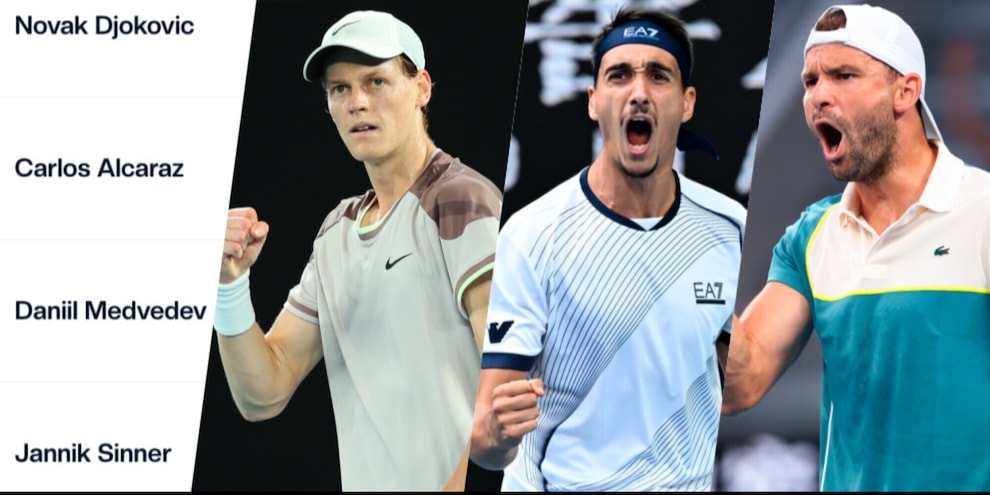 Sinner-Sonego-Dimitrov tre campioni, un obiettivo comune: scalare la classifica