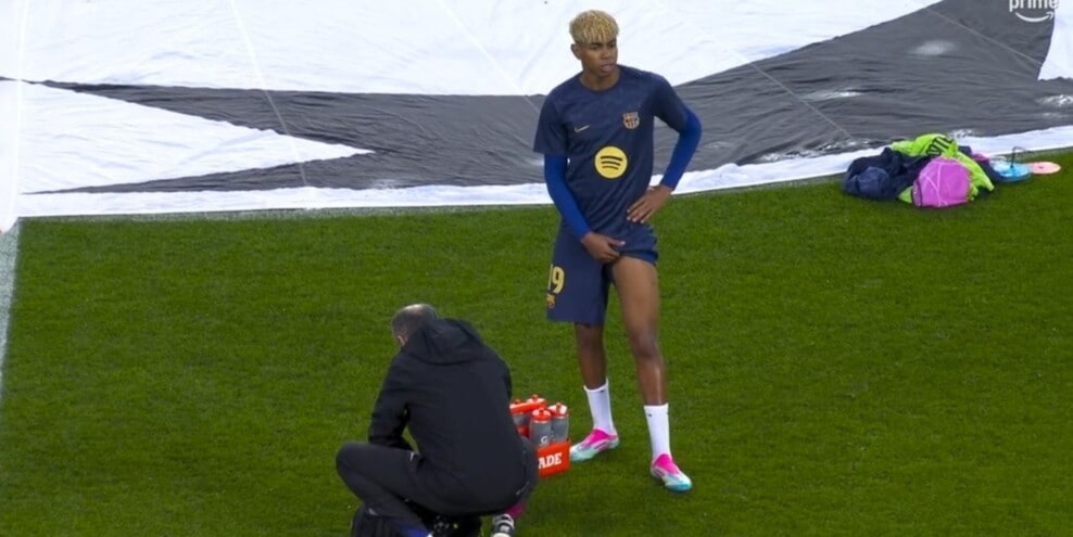 Yamal, allarme Barcellona-Inter: problema muscolare nel riscaldamento
