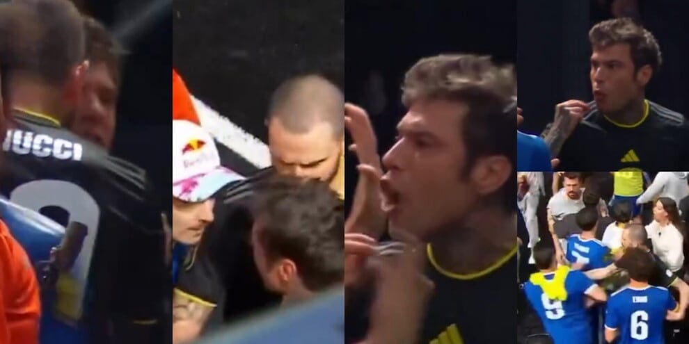 Fedez e Blur, rissa sfiorata in Kings League: interviene anche Bonucci