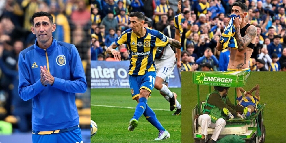 Di Maria e il Rosario Central, 18 anni dopo: gol, lacrime, infortunio e...barella

