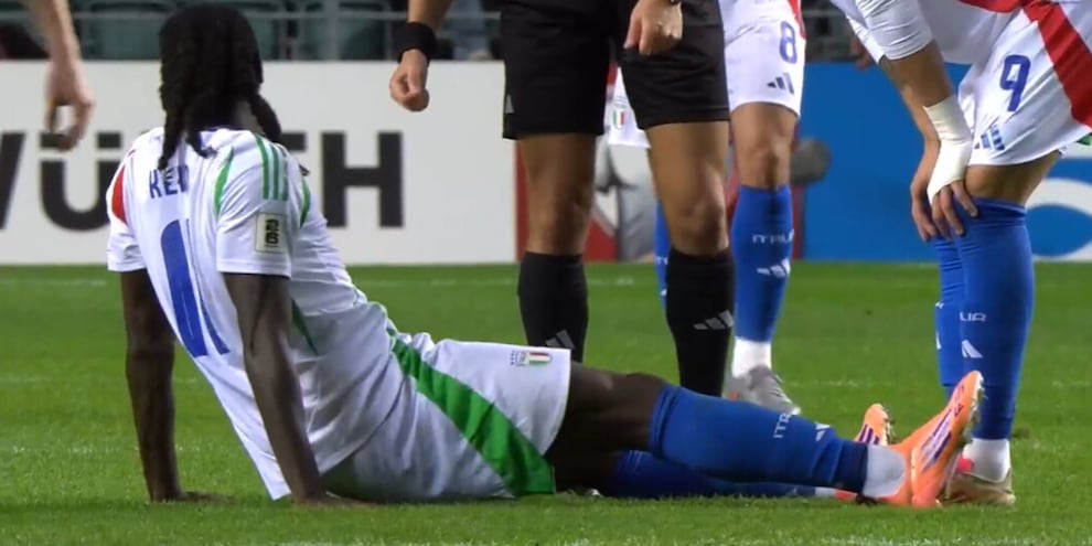 Kean, infortunio dopo il gol: allarme Italia. Gattuso costretto al cambio
