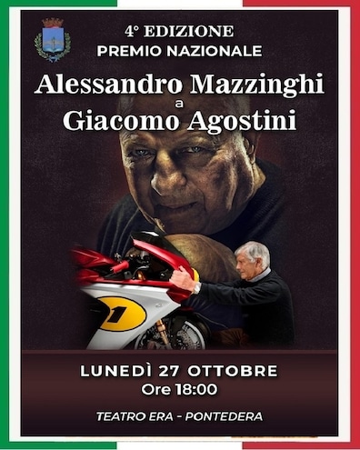 Il premio 'Mazzinghi' assegnato a Giacomo Agostini
Il premio 'Mazzinghi' assegnato a Giacomo Agostini