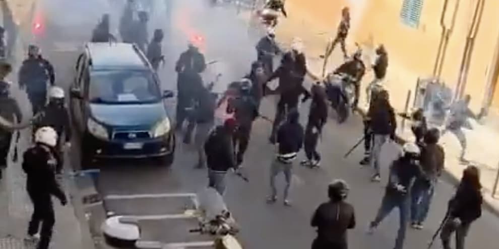 Pisa-Verona, scontri tra ultras vicino allo stadio: ci sono feriti e contusi
