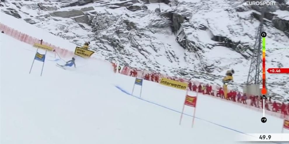 Goggia cade ed è subito fuori nella prima manche del gigante a Soelden: cosa è successo Goggia cade ed è subito fuori nella prima manche del gigante a Soelden: cosa è successo