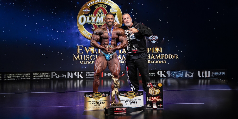 Bodybuilding: Presti vince l’“Everest Muscle Stars Poland Pro” di Varsavia e conquista il pass per Mr. Olympia 2026