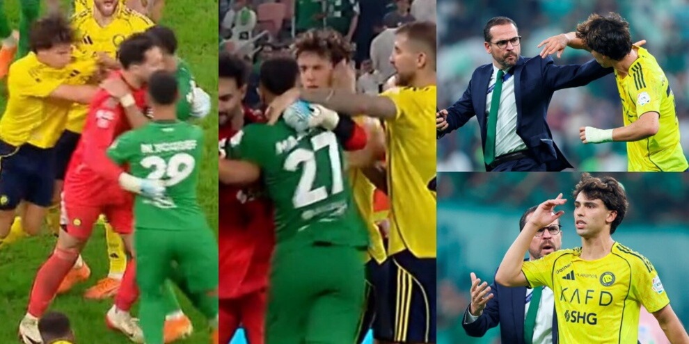 Schiaffo a Joao Felix e rissa durante Al Ahli-Al Nassr! Anche due espulsi, cosa è successo a Jeddah
