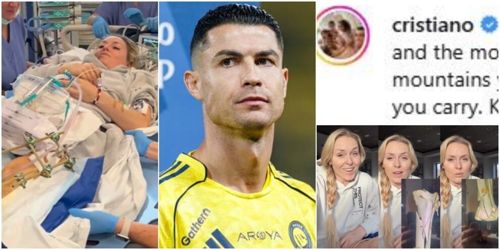 Cristiano Ronaldo e il messaggio emozionante a Lindsey Vonn dopo l'infortunio: ecco cosa ha detto
