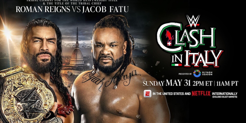 WWE Clash in Italy: la card dei match e gli orari del weekend storico su Netflix