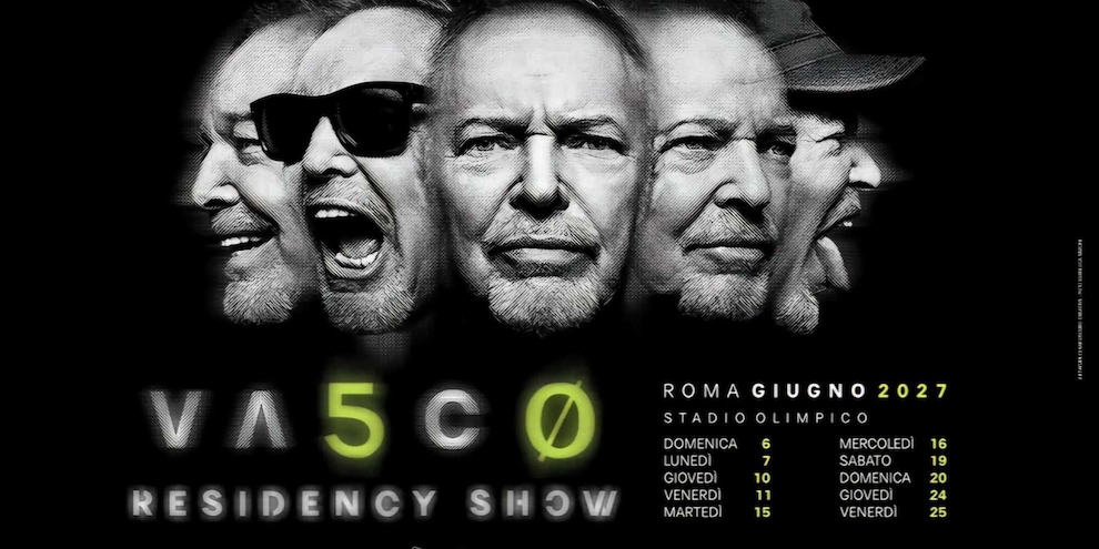 Vasco, per 50 anni di carriera 10 date all'Olimpico a Roma tra il 6 e il 25 giugno '27
Vasco, per 50 anni di carriera 10 date all'Olimpico a Roma tra il 6 e il 25 giugno '27