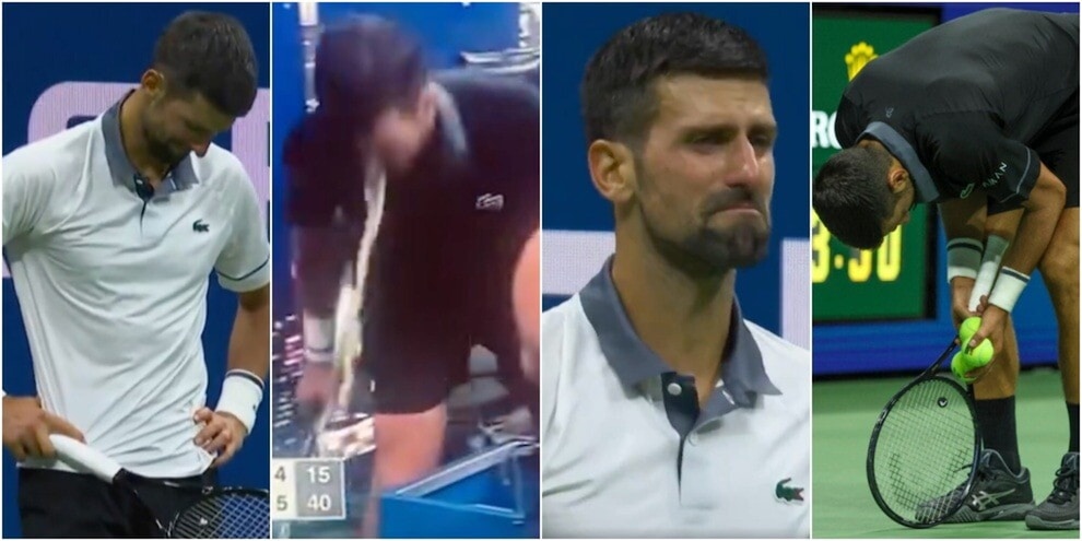 Vomita, piange e perde. Djokovic shock agli Us Open: “Se continuo così…”